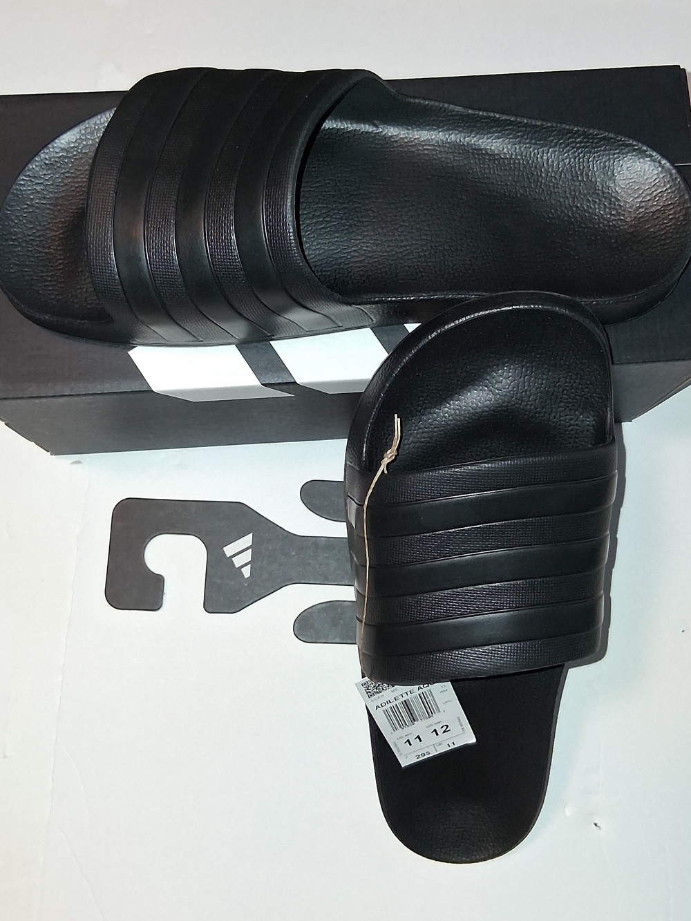 Adidas Adilette Aqua Black Slide Sandals
